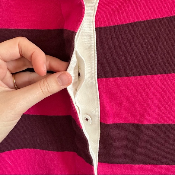 Patagonia 3/4 Sleeve Slender Stripe Dress Fuchsia Striped Dress - Picture 5 of 6